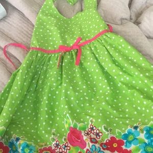 BERI BLUE GIRLS NWT SIZE 7 HALTER MULTICOLOR DRESS